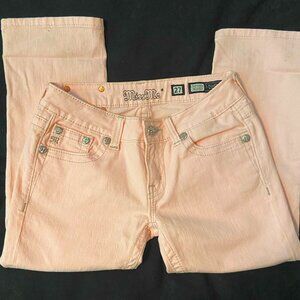 Miss Me Pale Pink Cropped Jean